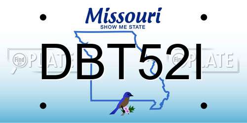 DBT52I Missouri License Plate