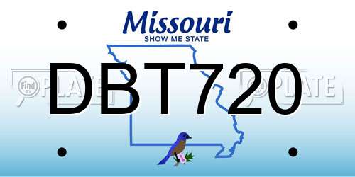 DBT720 Missouri License Plate