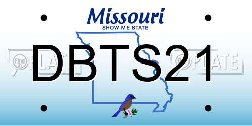 DBTS21 Missouri License Plate