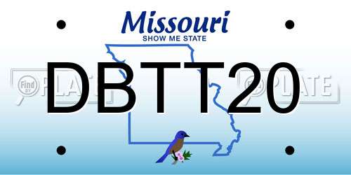 DBTT20 Missouri License Plate