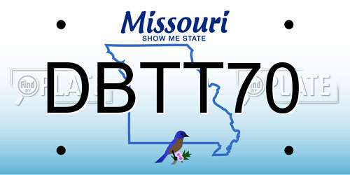 DBTT70 Missouri License Plate