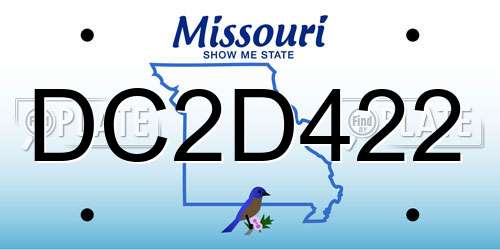 DC2D422 Missouri License Plate