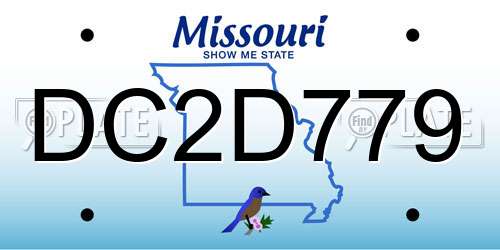 DC2D779 Missouri License Plate