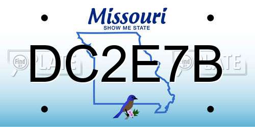 DC2E7B Missouri License Plate