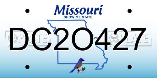 DC2O427 Missouri License Plate