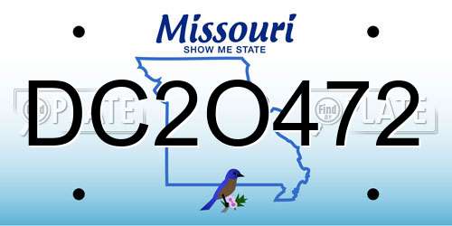 DC2O472 Missouri License Plate