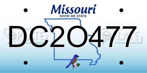 DC2O477 Missouri License Plate