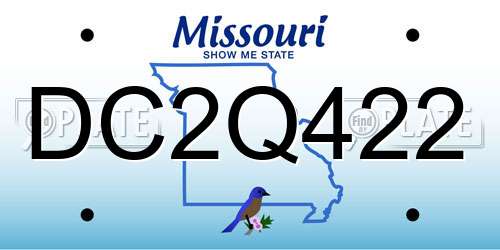 DC2Q422 Missouri License Plate