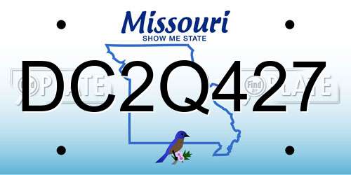 DC2Q427 Missouri License Plate