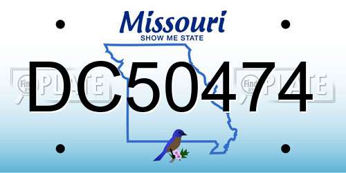 DC50474 Missouri License Plate