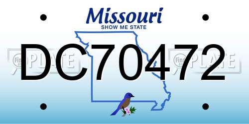 DC70472 Missouri License Plate