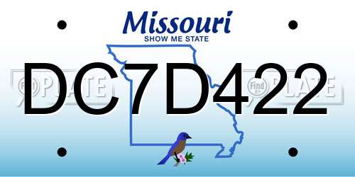 DC7D422 Missouri License Plate