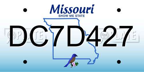 DC7D427 Missouri License Plate