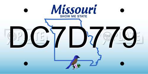 DC7D779 Missouri License Plate