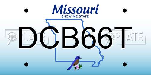 DCB66T Missouri License Plate
