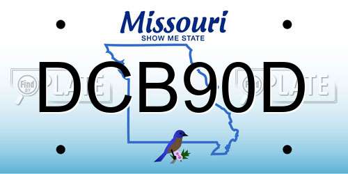 DCB90D Missouri License Plate