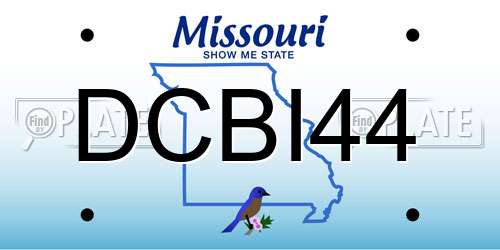 DCBI44 Missouri License Plate