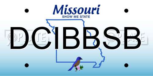 DCIBBSB Missouri License Plate