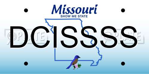 DCISSSS Missouri License Plate