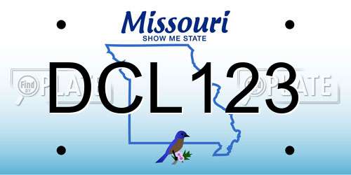 DCL123 Missouri License Plate
