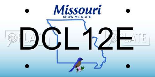 DCL12E Missouri License Plate