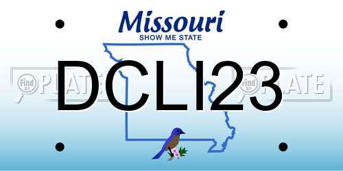 DCLI23 Missouri License Plate