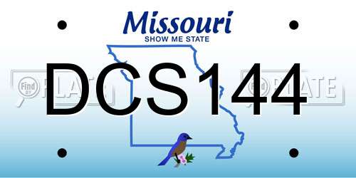 DCS144 Missouri License Plate