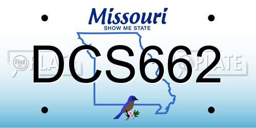 DCS662 Missouri License Plate