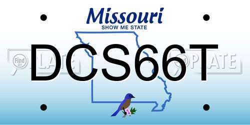 DCS66T Missouri License Plate
