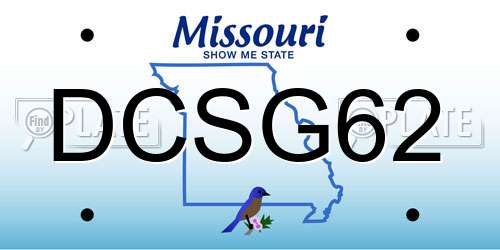 DCSG62 Missouri License Plate