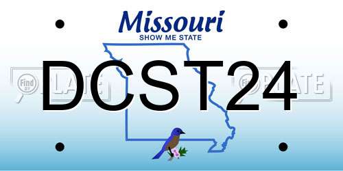 DCST24 Missouri License Plate