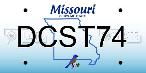 DCST74 Missouri License Plate