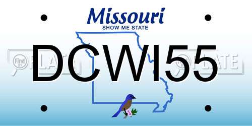DCWI55 Missouri License Plate