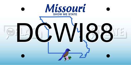 DCWI88 Missouri License Plate