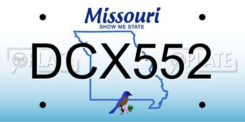 DCX552 Missouri License Plate
