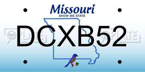 DCXB52 Missouri License Plate