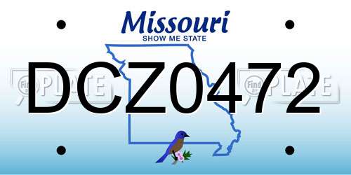 DCZ0472 Missouri License Plate