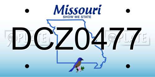 DCZ0477 Missouri License Plate