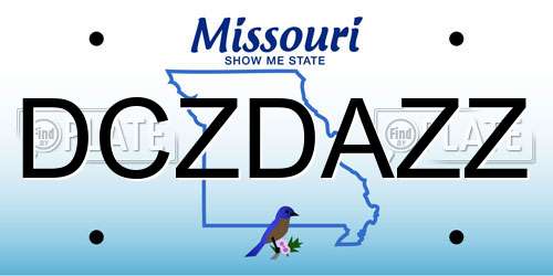 DCZDAZZ Missouri License Plate