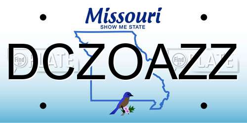 DCZOAZZ Missouri License Plate