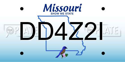 DD4Z2I Missouri License Plate