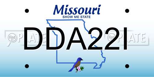 DDA22I Missouri License Plate
