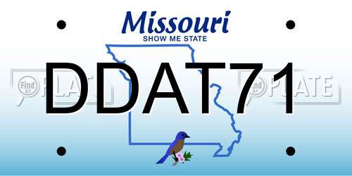 DDAT71 Missouri License Plate