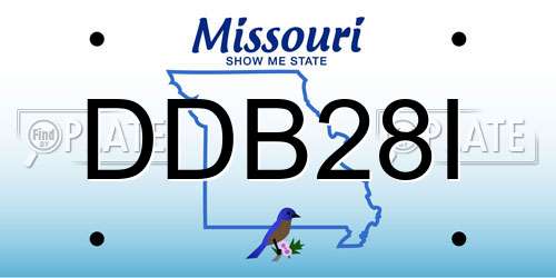 DDB28I Missouri License Plate