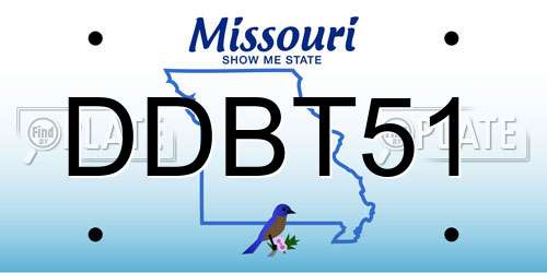 DDBT51 Missouri License Plate