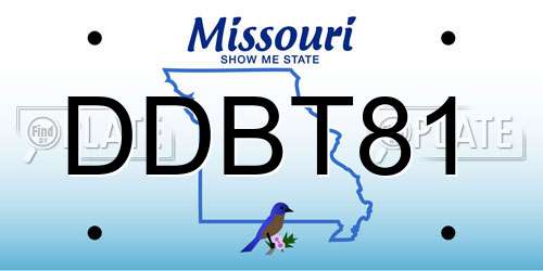 DDBT81 Missouri License Plate