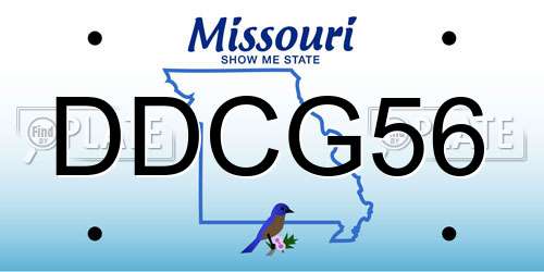 DDCG56 Missouri License Plate