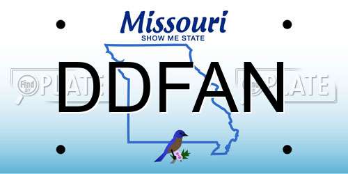DDFAN Missouri License Plate