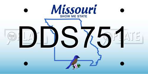 DDS751 Missouri License Plate