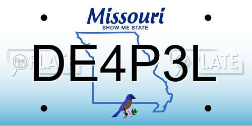 DE4P3L Missouri License Plate
